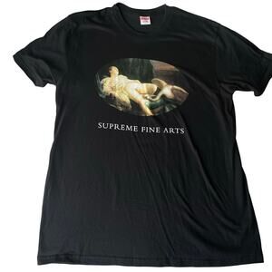 SUPREME Fine Arts Leda and the Swan Black Large Tee Shirt Graphic Cotton